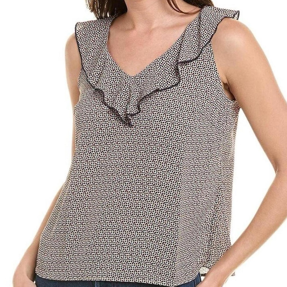 Cabi ruffle star print top